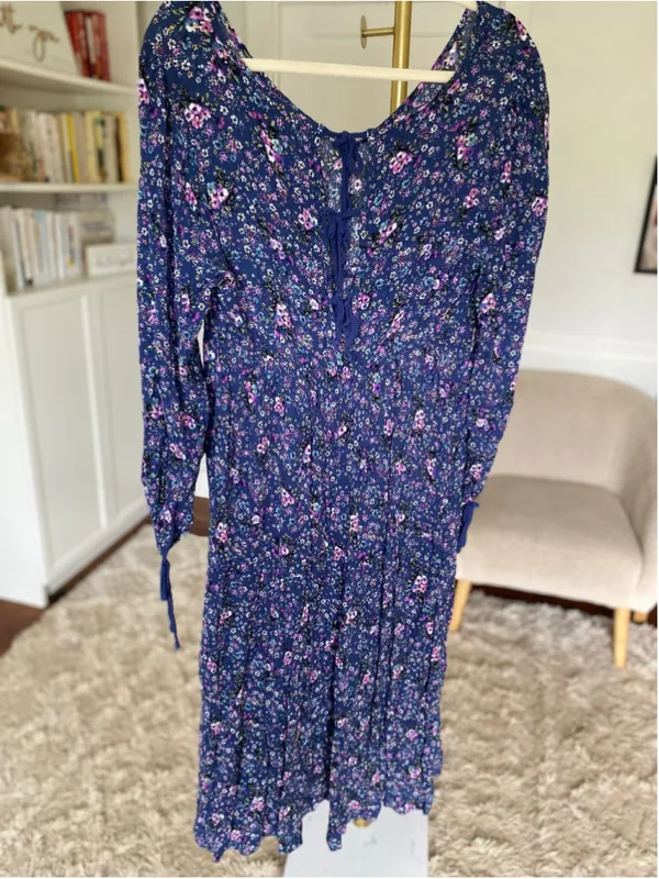 Live To Be Spoiled Floral‎ Midi Dress Boho Cottagecore Prairie Coquette Feminine - Image 3