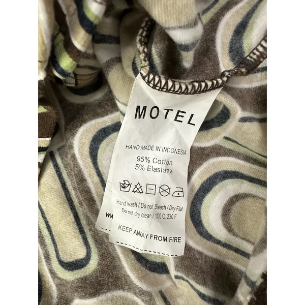 MOTEL Rocks Portia Crop Top in Retro Spot Brown‎ Size XS - Image 7