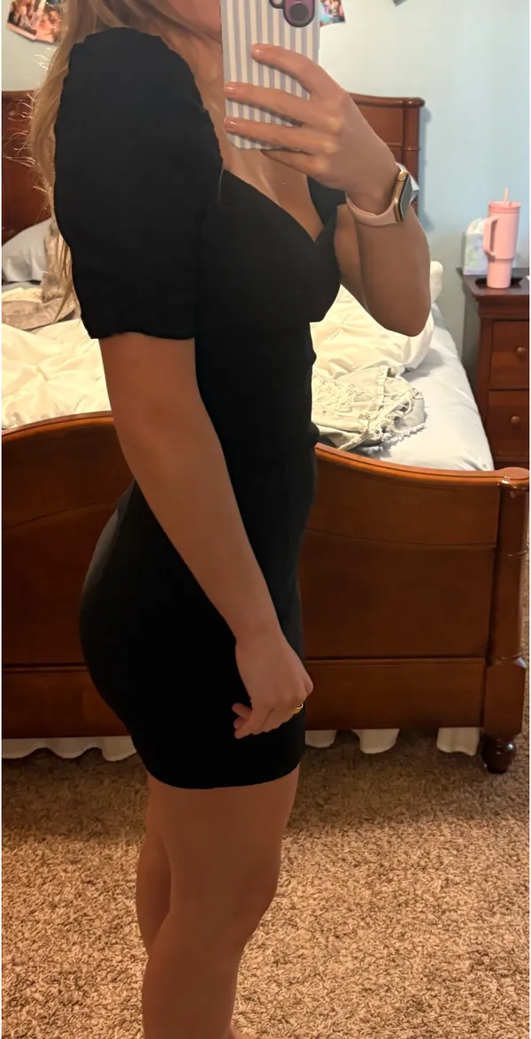 Black Mini Dress - Image 3