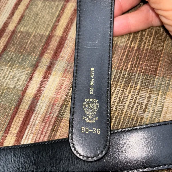 Gucci vintage skin belt 36 gorgeous burgundy - Image 3