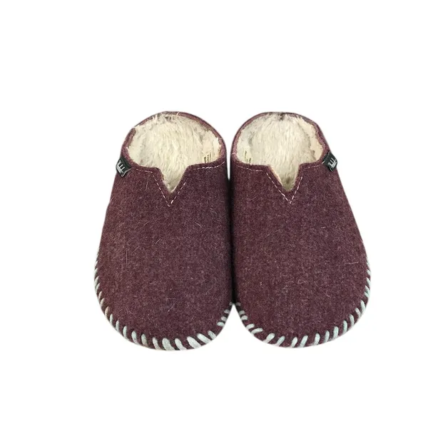 WOOLRICH Fleece-Lined Felt Slippers W's 9 Maroon Lightweight Indoor Cottagecoree - Image 3