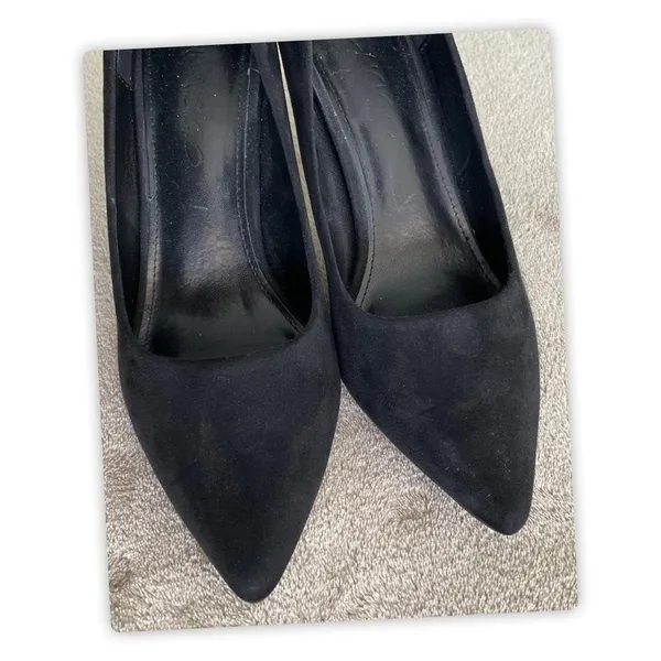 Laicigo Black suede pointed toe‎ kitten heels #heels #suede, size: 8 - Image 4