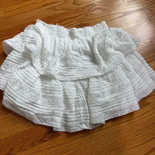 Aerie White Ruffle Skirt Mini - Image 2