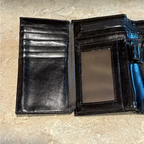 Dolce & Gabbana Wallet Black Faux/Leather Wallet Repair Project As Is - Image 6
