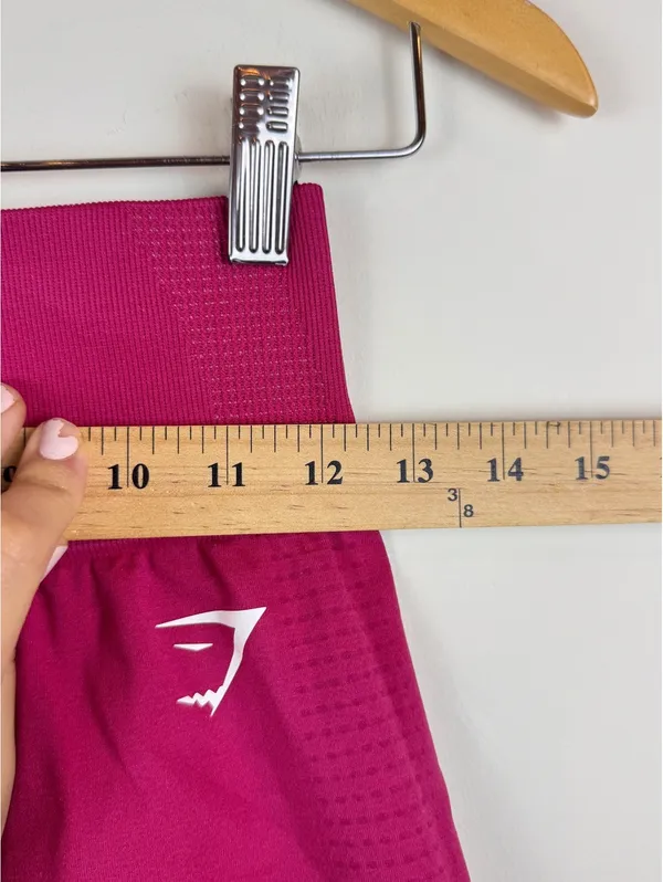 Gymshark Vital Seamless 2.0 Shorts Pink Marl High Waisted Workout Gym Size M - Image 12