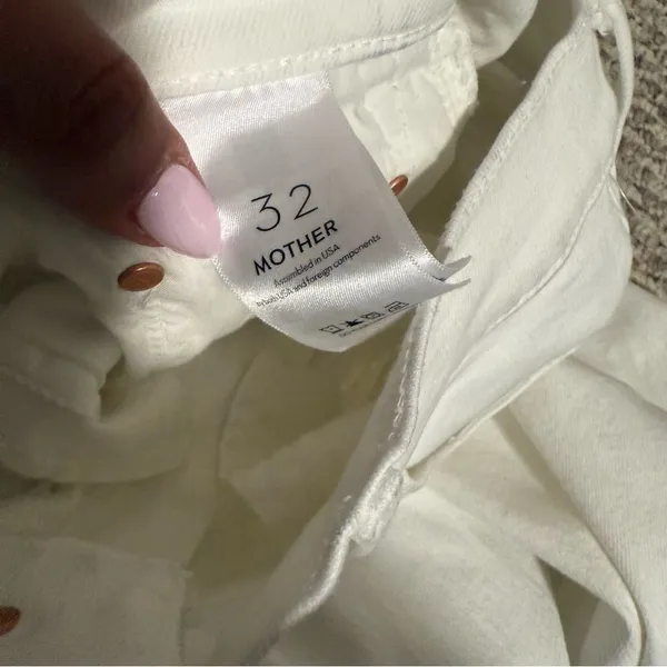 MOTHER Jeans Hustler Ankle Fray White Fairest of Them All- Size 32 - Image 10