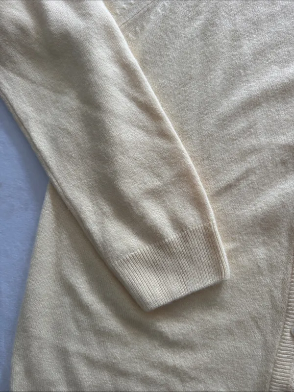 Studio Works Vintage Butter Yellow Cardigan with Faux Pearl Buttons - Image 3