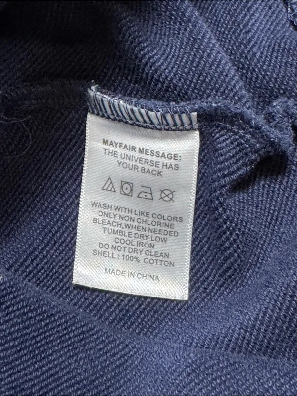 Mayfair The Label Be The Effect Butterfly Hoodie OS Navy Oversized - Image 6