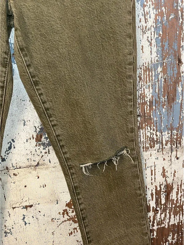 We the Free Green Denim pants jeans size 24 - Image 3