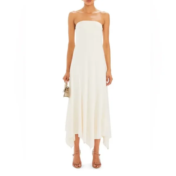 NWT Ser.o.ya Lucia Strapless Maxi Dress Porcelain Sz Large‎ $398 - Image 2
