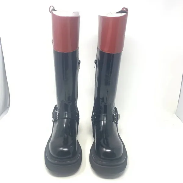 Jeffrey Campbell Friesian Riding Boots‎ Black Brown Size US 7.5 - Image 2
