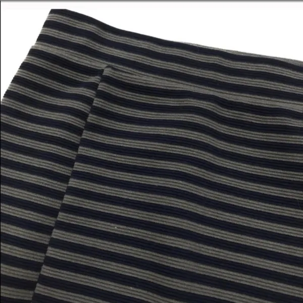 Madewell Ridgestripe Striped Stretch Knit Blue Grey Pencil Skirt S - Image 6