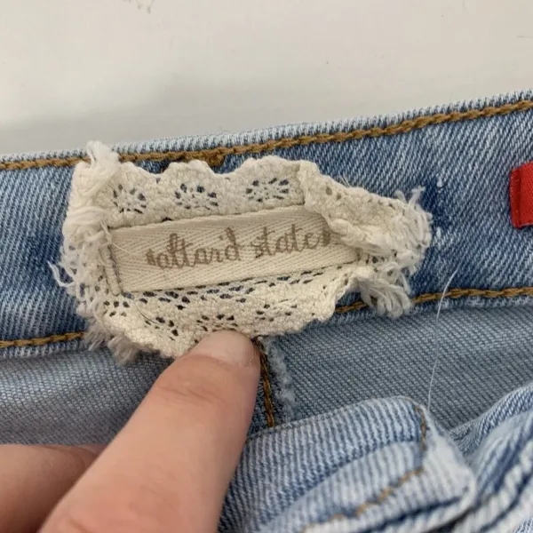 Altard State Jean Shorts‎ 1130 Blue Distressed Cutoff Boho Festival Y2K - Image 3