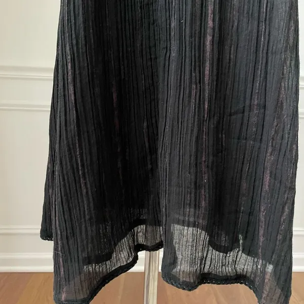 Free People Aztec Embroidered Beaded Swing Dress Open Back $168 2 - Image 9