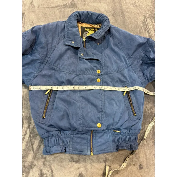 Descente Ski Jacket Womens Blue Vintage Insulated Bomber D7-9658 Size 10 - Image 6