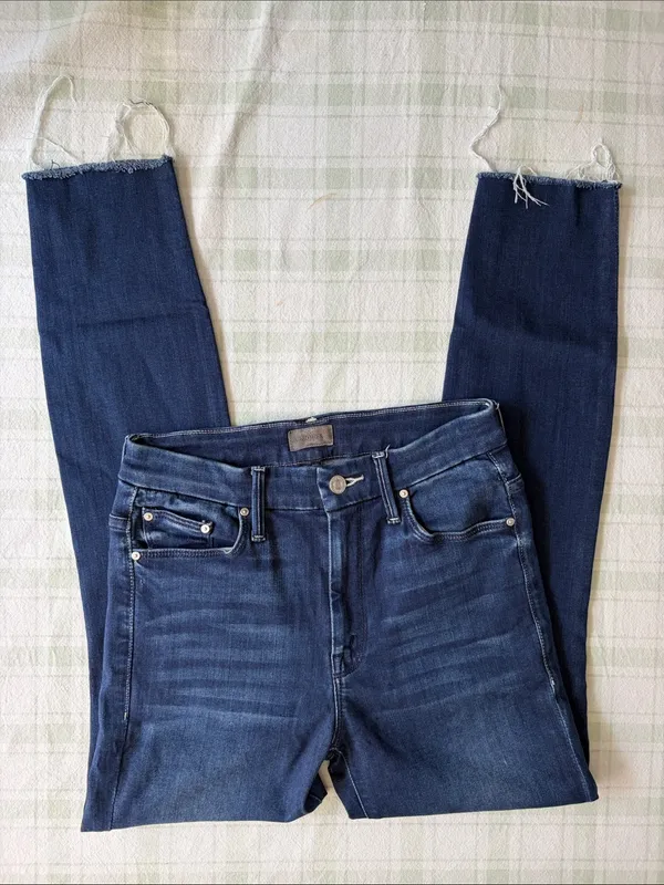 MOTHER Dark Blue Slim Fit Jeans - Image 3