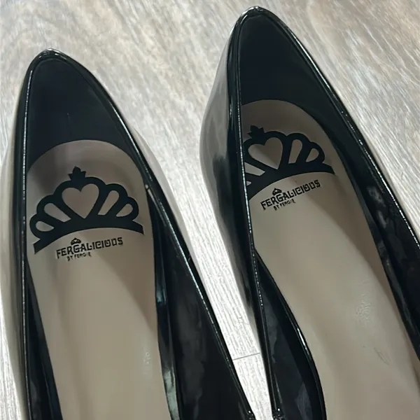 Fergalicious Black Heels Size 7.5 - Image 5