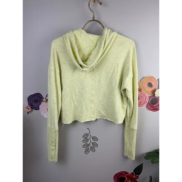 Nike Women’s Cropped Luxe Yoga Training Limelight Hoodie - Size - XS - Image 3