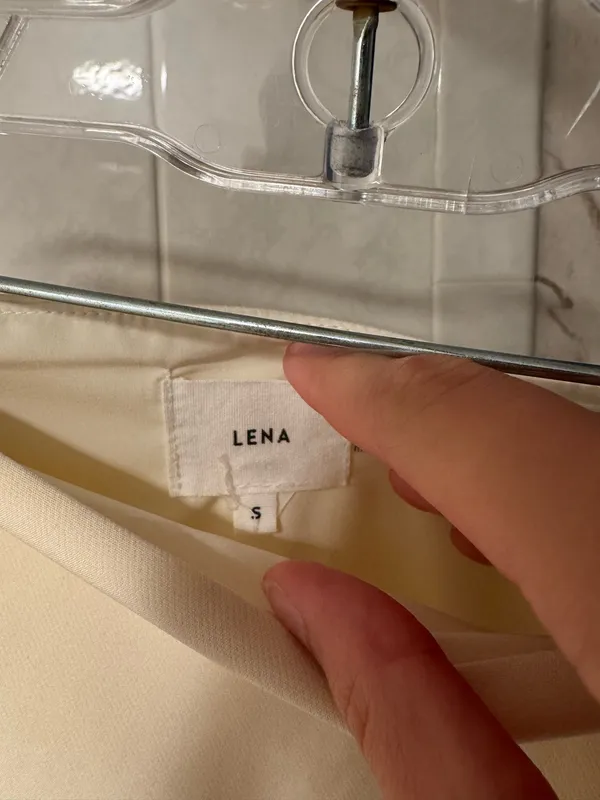 LENA Ivory Suede Skirt Set Tan - Image 8