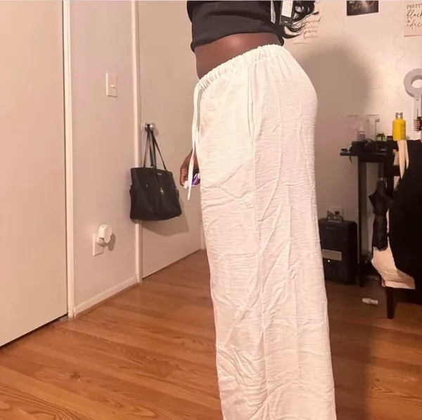 SheIn White Linen Pants - Image 4