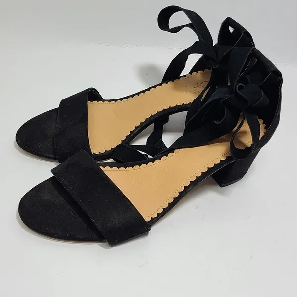 LOFT Lace Up Black‎ Open Toe Sandals Size 8 - Image 2