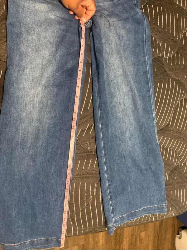 Women’s Telepatia blue Mid rise Wide Leg star size 5 - Image 8
