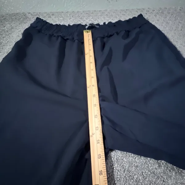 Zara Tapered Pants Women XXL Navy‎ Blue Elastic Paperbag Waist Flowy Business - Image 8
