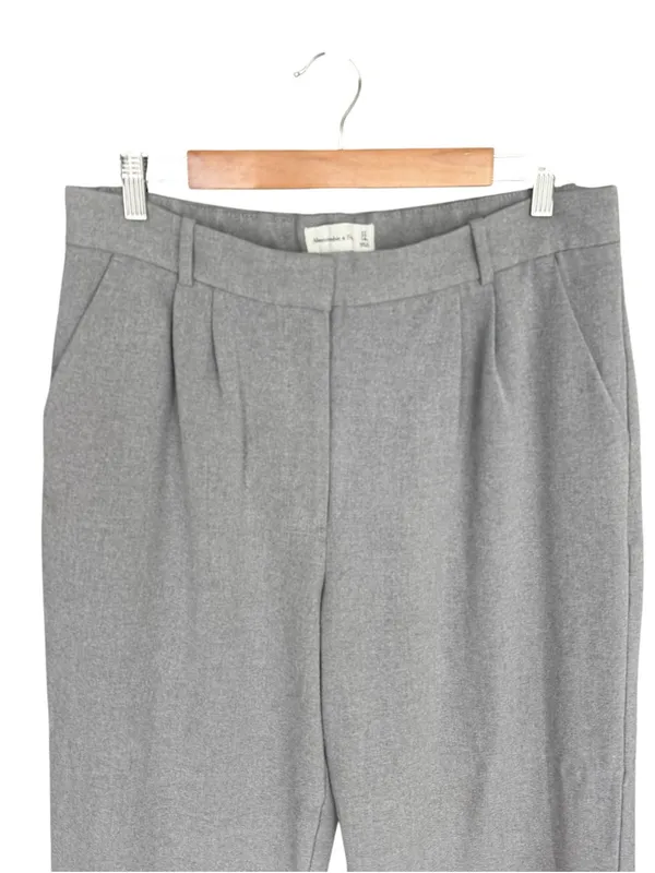Abercrombie - Sloane Tailored Trousers Gray Wide Leg Sz 14 - Image 3