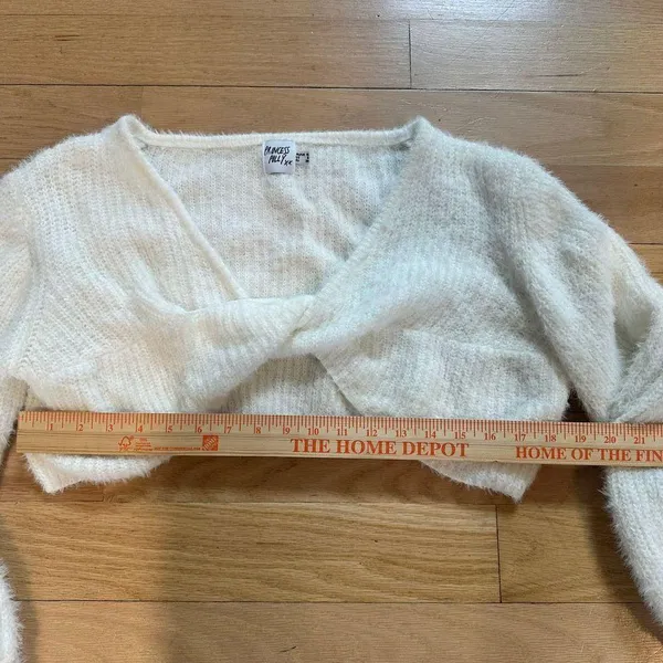 Princess Polly THE‎ HENRIK CROPPED SWEATER White - Image 4