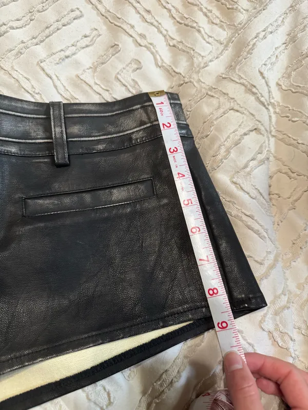 Forever 21 Distressed faux leather shorts M - Image 4