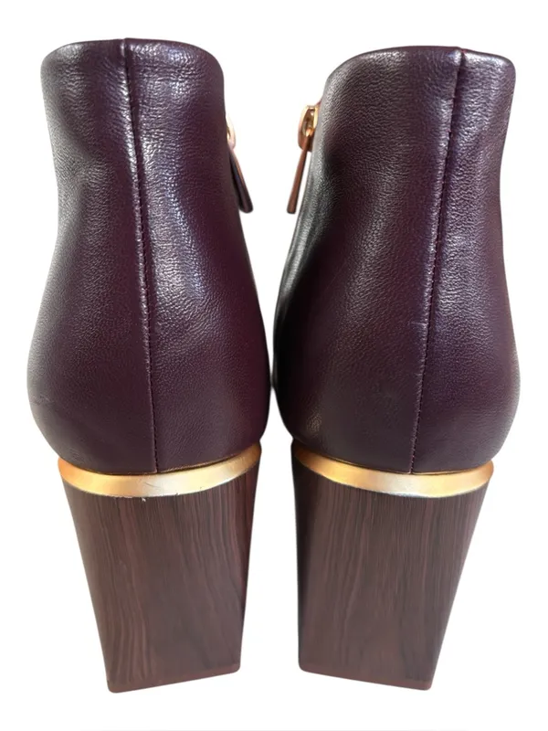 Like New Liverpool Leather LAZ Open Wedge Ankle Boots Size 10 - Image 8