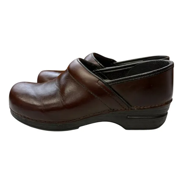 Dansko Brown Red Leather Professional Mule Clogs Comfort Nursing Work Shoes 39 - Image 4