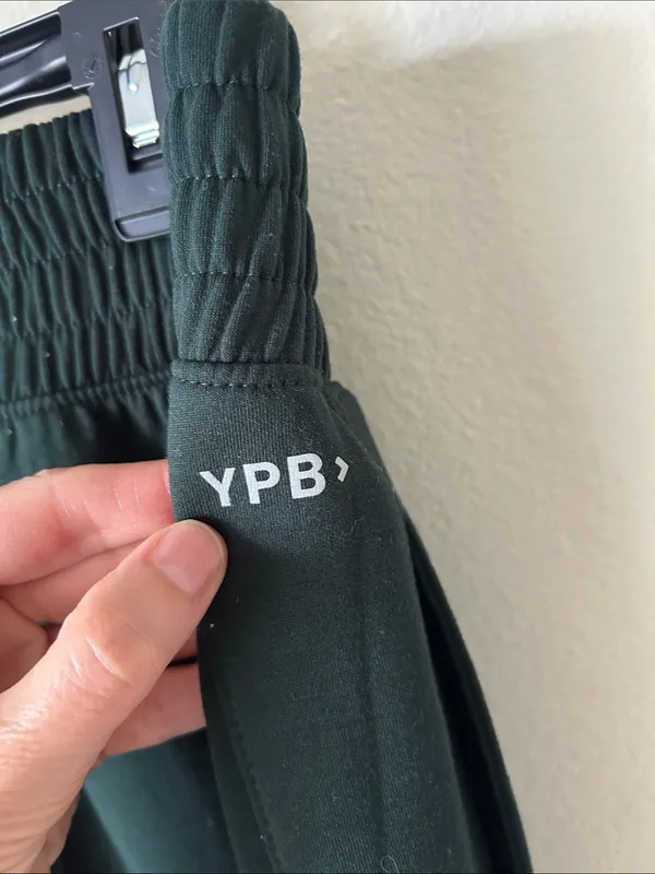 Abercrombie YPB green neoknit pull on comfy lounge joggers S - Image 4
