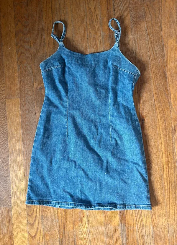 UO jodi denim bodycon mini dress - Image 2