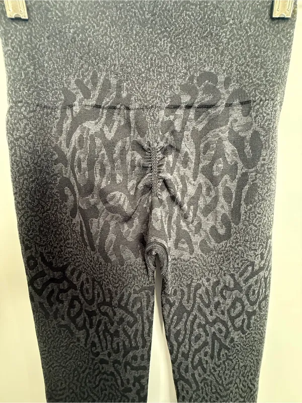 Gymshark Black Charcoal High-Waist Textured Leggings - Image 4