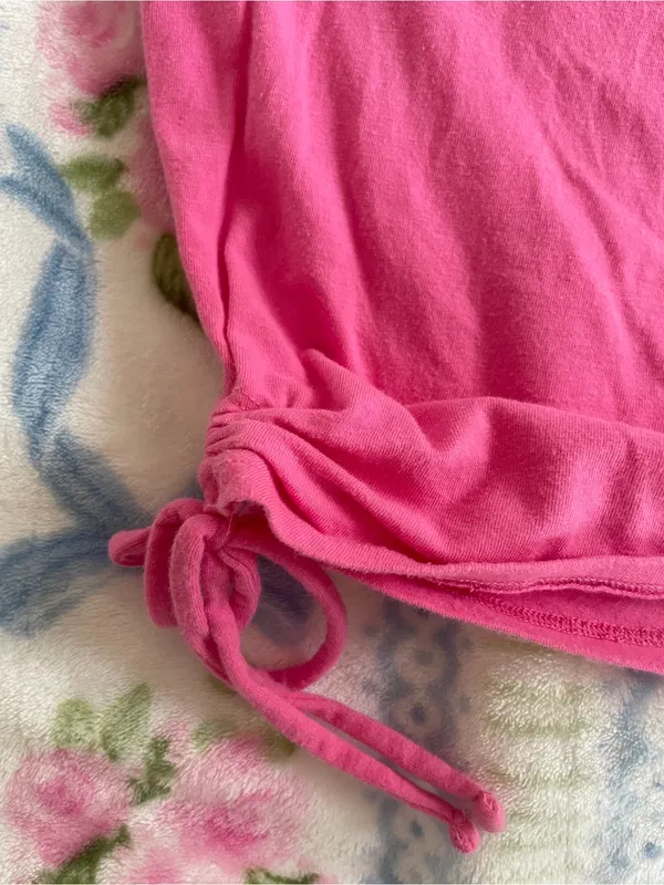 Hollister Hot Pink Crewneck Baby Tee - Image 3