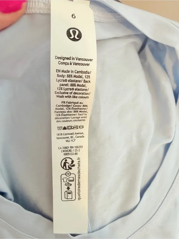 NWT Lululemon Modal Relaxed-Fit Lounge Long-Sleeve Shirt size 6 starch blue - Image 8
