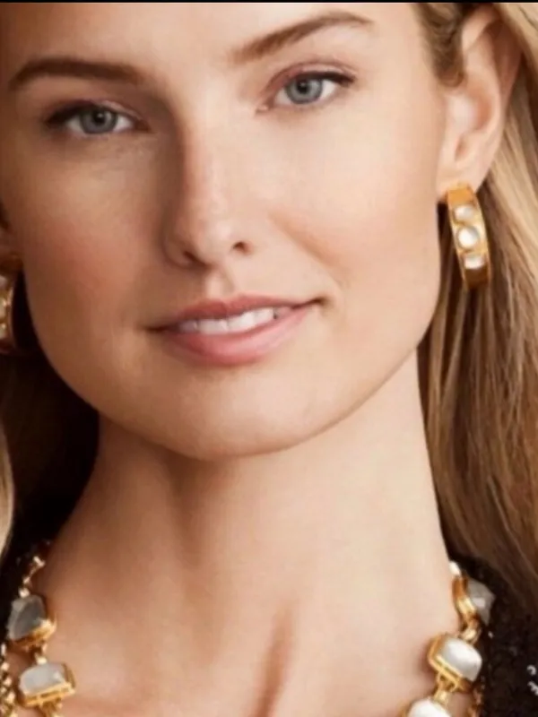 Julie Vos Savory Statement Hoop Ear Gold - Image 3