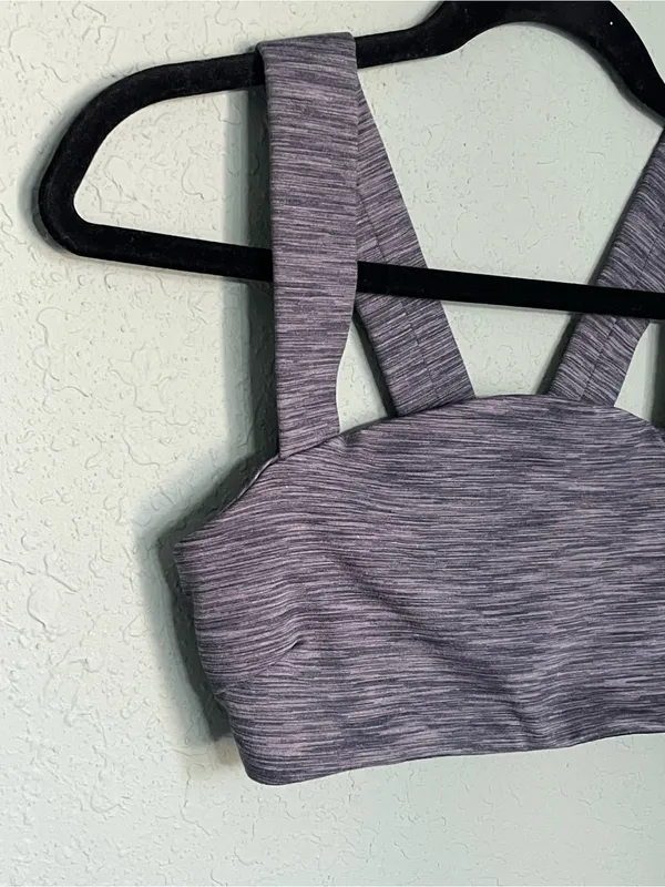 Outdoor Voices Freeform Sports Workout Bra Size XS Heathered Gray Unlined - Image 4
