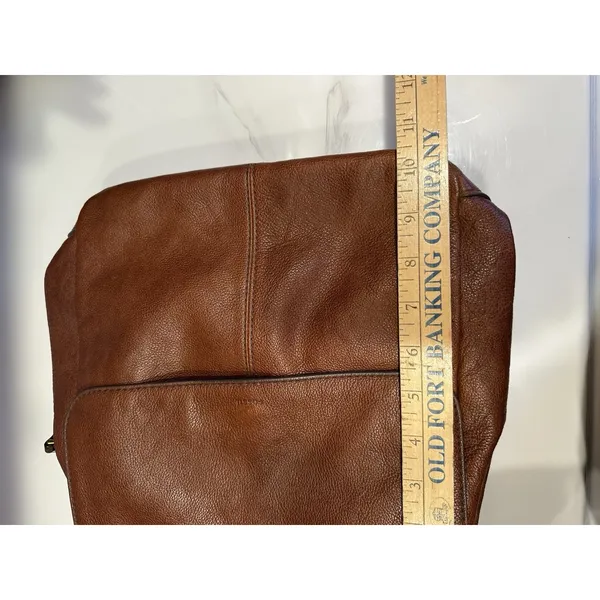 Fossil Claire Leather Backpack Purse Brown Pebbled Vintage Career School Casual - Image 14