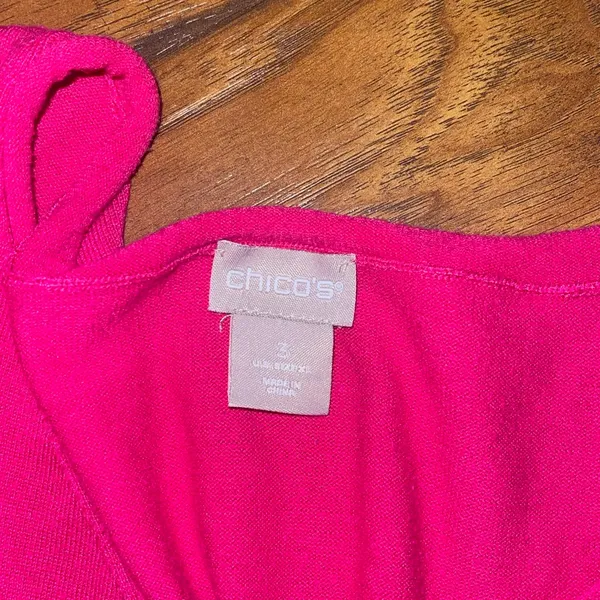 Chico's pink lightweight v-neck sweater top shirt woman’s size XL - Image 6
