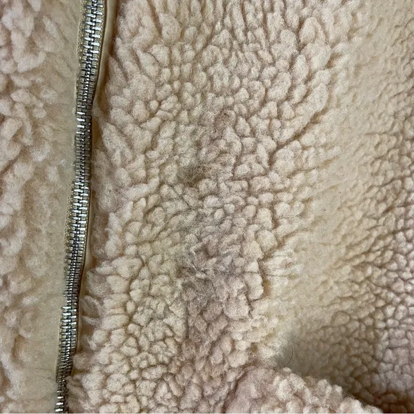 Polly oversized teddy bear tan pixie coat jacket with pockets women size S/M - Image 14