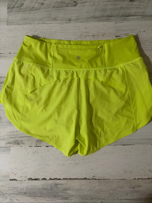 Athleta Neon Yellow Women’s Active Running Shorts Size Small - Image 2