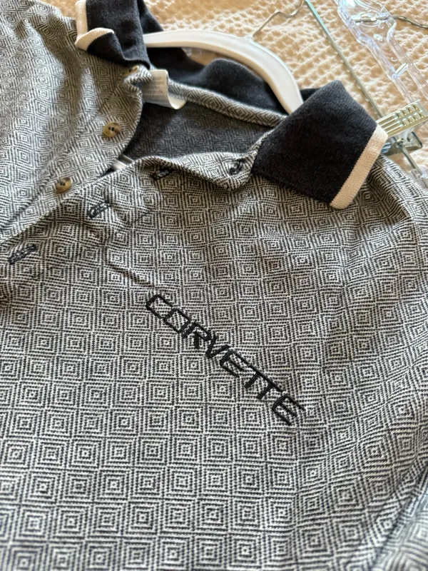Vintage Corvette Polo Gray Size L - Image 2