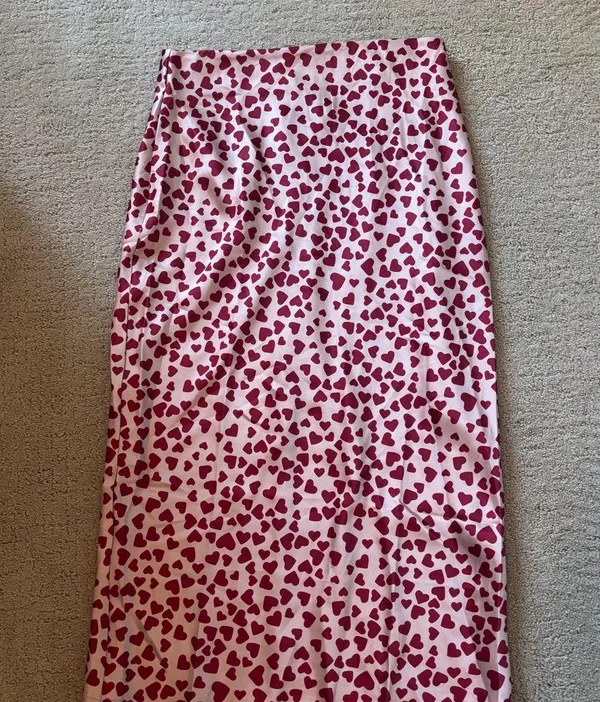 Princess Polly Red Heart Maxi Skirt - Image 2
