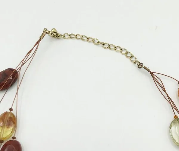 Women's Earth-tone Fashion Statement Beaded Necklace - Image 3