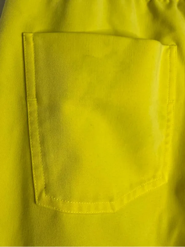 FIGS High Waisted Zamora Jogger Scrub Pants XS Petite Yellow - Image 5