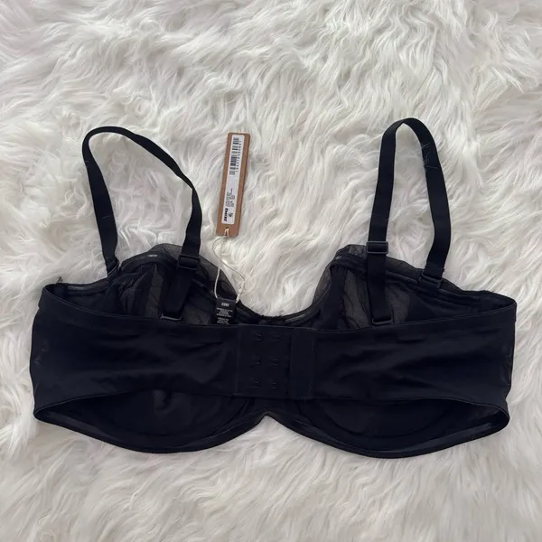 Skims Ultra Fine Mesh Strapless Bra Onyx Size 38DD - Image 5