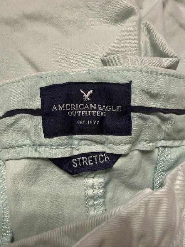 American Eagle Stretch Midi Women's Size 10 Mint Green Chino Shorts - Image 4
