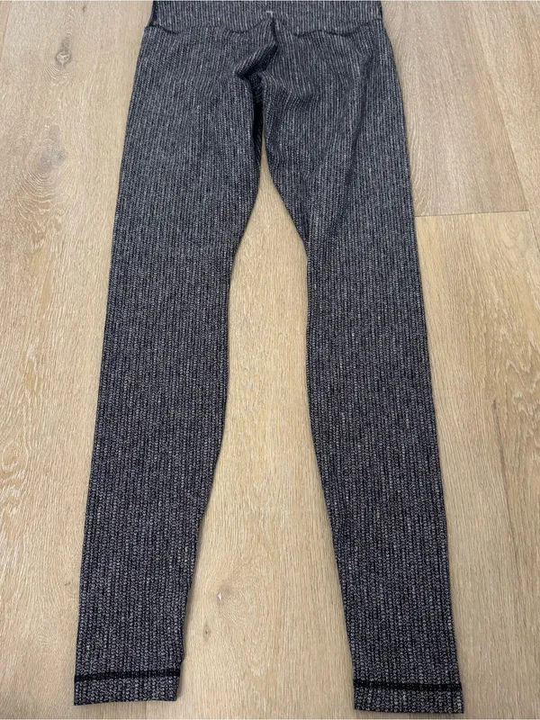 Lululemon Dark Gray Stretch Knit Leggings - Image 6